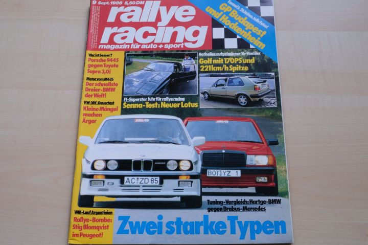 Deckblatt Rallye Racing (09/1986)